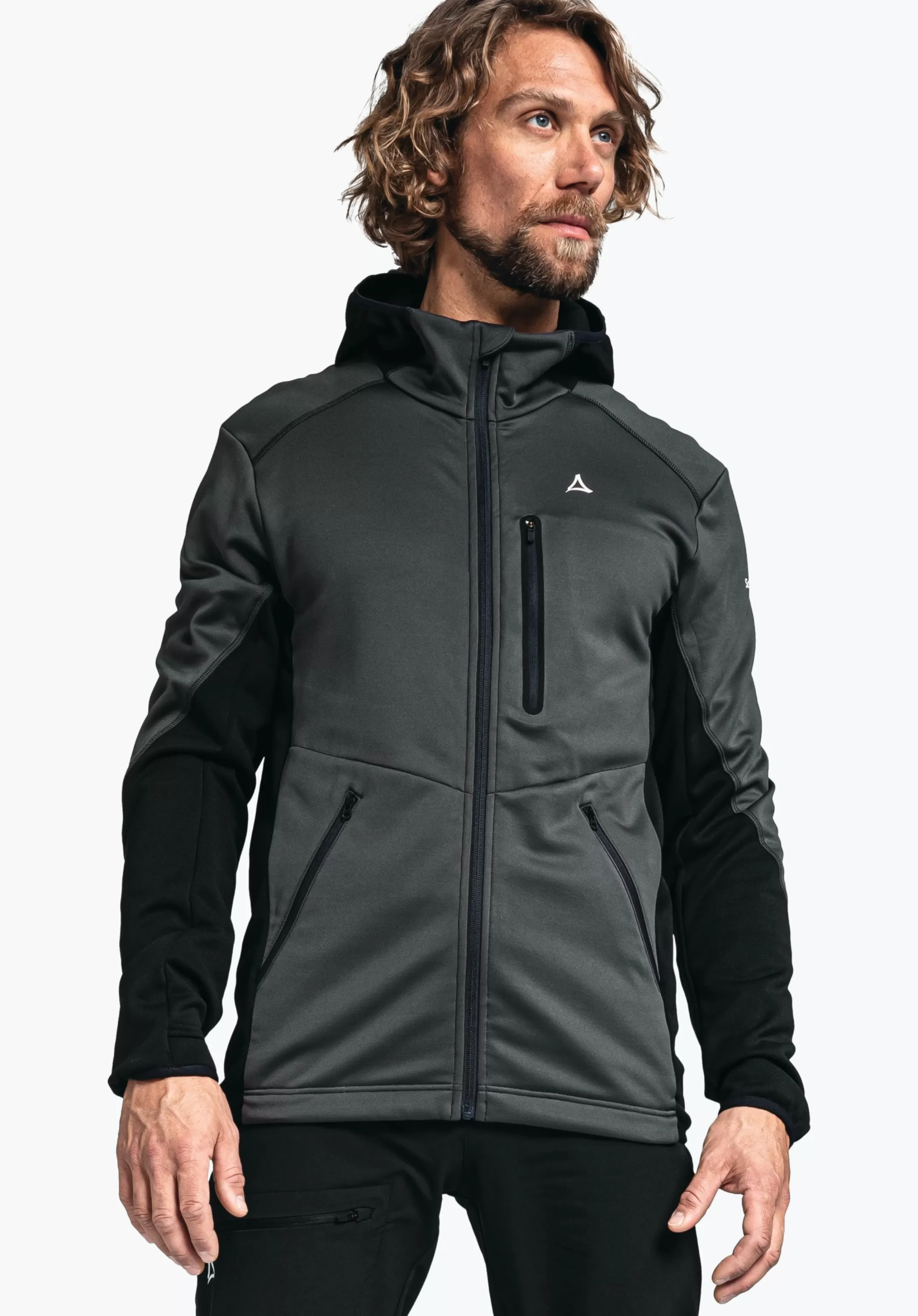 SCHÖFFEL Sweat capuche polaire sportif mélange mat.