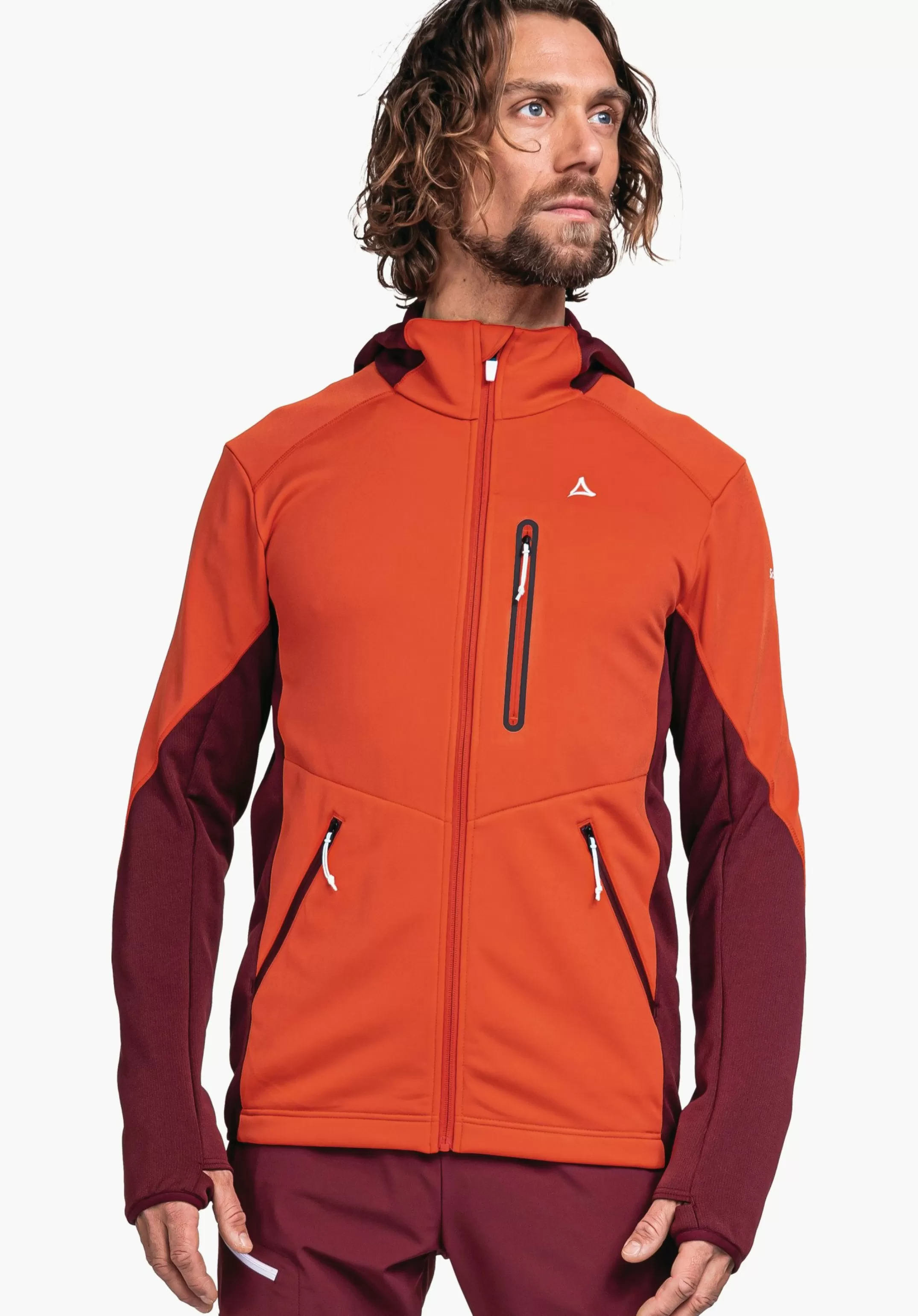 SCHÖFFEL Sweat capuche polaire sportif mélange mat.
