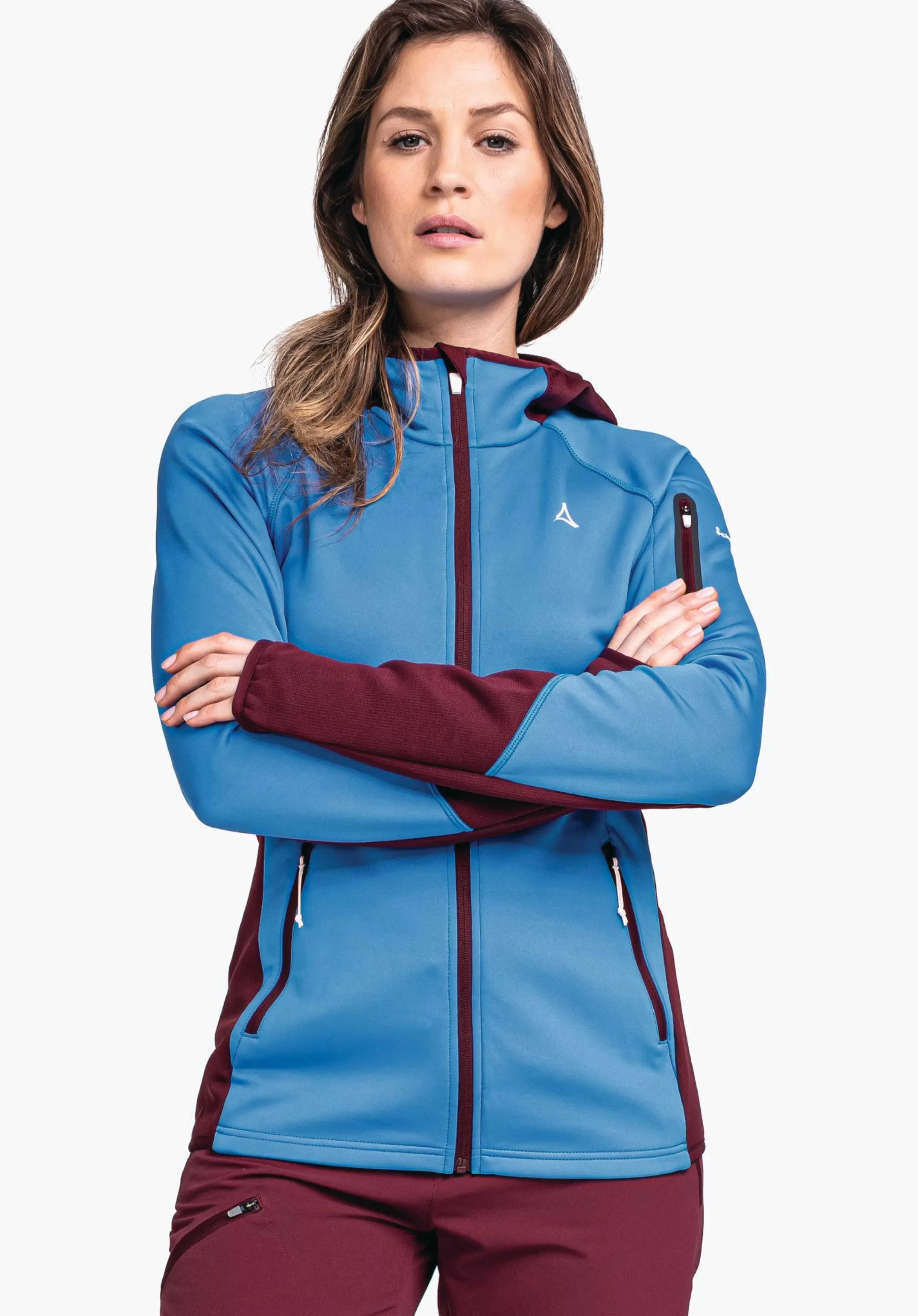 SCHÖFFEL Sweat capuche polaire sportif mélange mat.