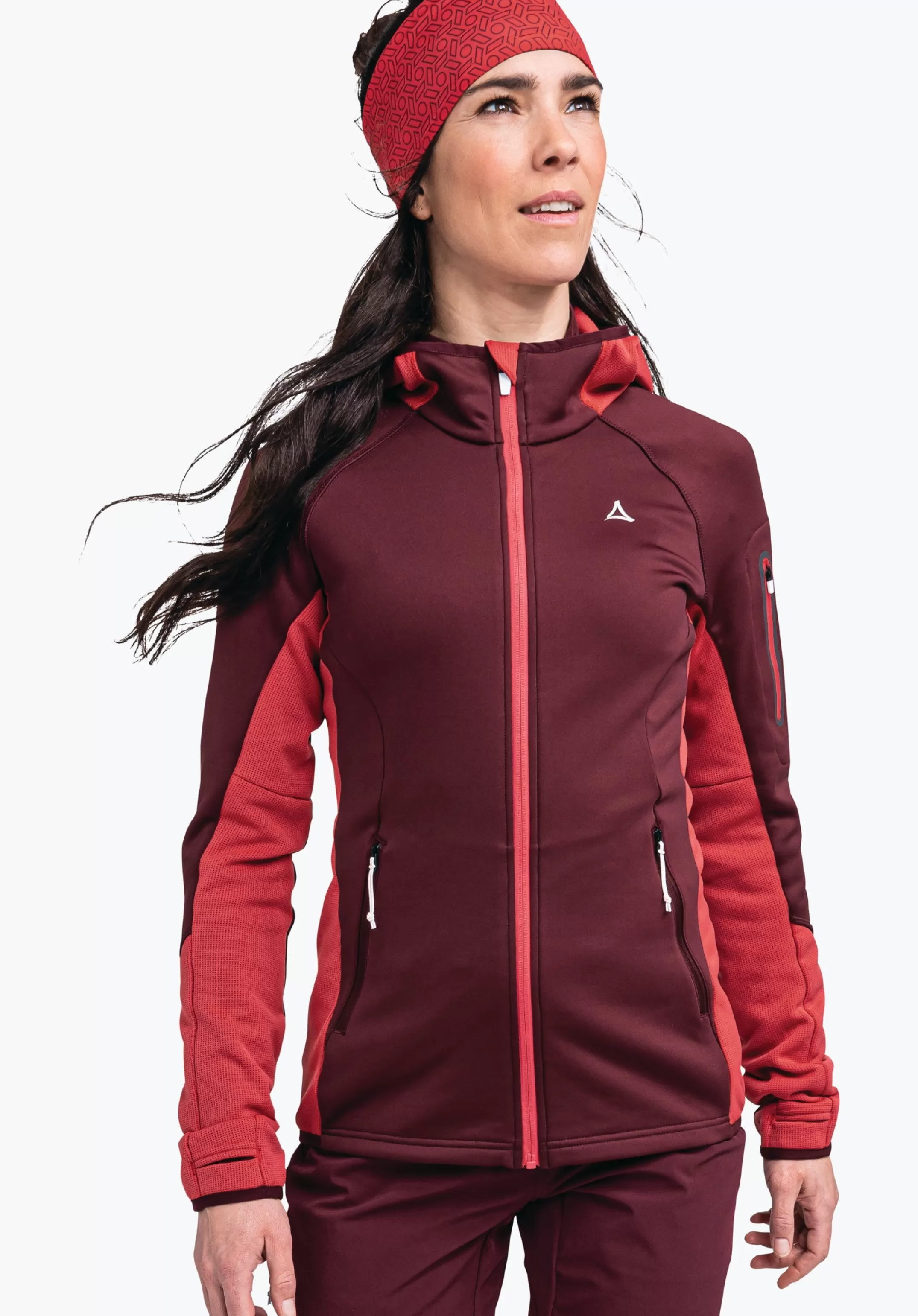 SCHÖFFEL Sweat capuche polaire sportif mélange mat.