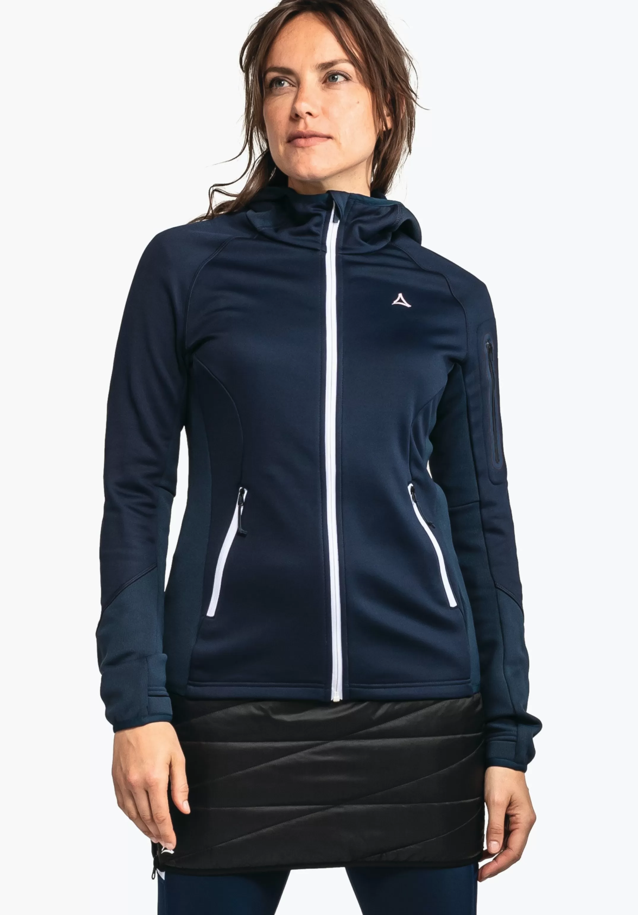 SCHÖFFEL Sweat capuche polaire sportif mélange mat.